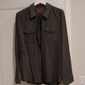 Mens zip up shirt jacket